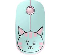 TELLUR Mouse Senza Fili con Nano Ricevitore USB 2.4 Ghz, Mouse Wireless con Click Silenzioso, 1600 DPI, 3 Pulsanti, Plug & Play, Design Sottile e Leggero da Portare (Gatto)