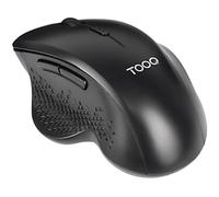 MOUSE WIRELESS TOOQ TQMWG-1105-B, Collegamento Cablato, Senza fili, Scrolling a Rotella, Risoluzione max 1600 dpi, forma ergonomica, Nero