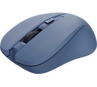 Trust Mydo Mouse Wireless Silenzioso, 82% Plastica Riciclata, 1000-1800 DPI, Microricevitore USB, RF 2.4GHz, per Mano Sinistra e Destra, Mouse Senza Fili per PC, Computer, Laptop, Mac - Blu