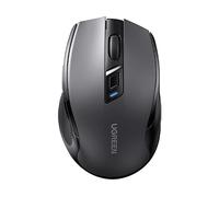 MOUSE WIRELESS UGREEN MU006S, Tasti: 6, Bluetooth 5.4, 2.4 GHz tramite dongle USBA, Collegamento Bluetooth 5.4, dongle USB-A 2.4 GHz, Scrolling a Rotella di scorrimento, forma ergonomica, Grigio, Nero
