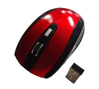 Mouse wireless USB 6D Ultra Slim 2.4G 1200DPI, mouse ottico ergonomico per laptop, rosso