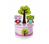 Mousehouse - carillon per bambini con melodia musicale - gufi - rosa