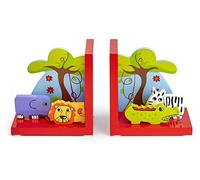 Mousehouse - fermalibri 3D in legno per bambini - tema safari