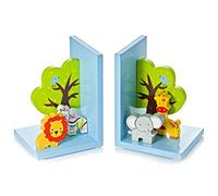 Mousehouse Gifts Bambini fermalibri 3D in Legno con Animali a Tema Safari per Bambini per la cameretta o la Stanza da Letto di Bambini e Bambine