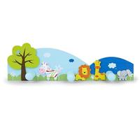 Mousehouse Gifts Ganci Appendiabiti a Parete Porta Triplo Gancio per Abiti da Muro per Bambini a Tema Safari per la cameretta o per la Stanza da Letto di Bambini e Bambine