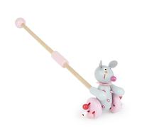 Mousehouse Gifts Giochi trainabili Topo Giocattolo da Spingere Tradizionale in Legno per Bambini