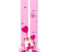Mousehouse Gifts Metri da Parete Righello di Altezza Grafico di Crescita per Bambini in Legno con Principessa Rosa per stanze di Bambine a Tema Principessa