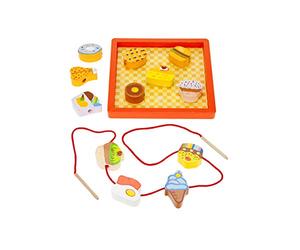Mousehouse Gifts Set da Gioco per Bambine Tradizionale con Elementi con Torte e Gelati con Corde e Lacci