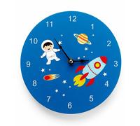 Mousehouse - orologio in legno per bambini - tema spazio