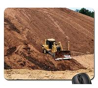 Mousepad, Bulldozer Heavy Equipment Construction Site Industry Tampone per Mouse Personalizzato Mouse Pad Liscia Tappetino per Il Mouse da Gioco per Gaming Casa 25X30Cm