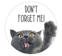 Mousepad con motivo gatto e frase | Ø 22 cm rotondo | Mousepad misura standard, antiscivolo | Per ragazze, adolescenti, donne | Don’t Forget Me | dv467