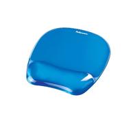 Mousepad con poggiapolsi in gel - blu trasparente - Fellowes