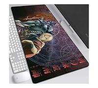 Mousepad Fullmetal Alchemist Anime Extended XXL, tappetino per mouse Speed Gaming, 800x300mm Mousepad anime grande con base in gomma antiscivolo, bordi cuciti 3mm, per PC, B
