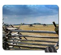 Mousepad, Gettysburg Pennsylvania Battlefield Cannon Mouse Pad Pratica Tappetino da Gaming Bordi Cuciti Tappetini per Il Mouse da Gioco per Gaming Ufficio 25X30Cm