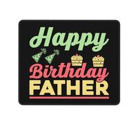 Mousepad, Happy Birthday Father Father's Day Tappetino Mouse Pad Antisfilacciamento Tappetino per Il Mouse da Gioco Multifunzionale Tappetini per Il Mouse da Gioco per Casa Notebook 25X30Cm