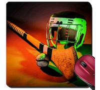 Mousepad, Hurling Ball A Hurling Stick Ball And Helmet Gaming Mousepad Antisfilacciamento Tappetino Mouse Gaming Multifunzionale Tappeto Mouse per Gaming Ufficio 25X30Cm