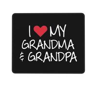 Mousepad, I Love My Grandpa And Grandma Tappetino Per Il Mouse Da Gioco Antipolvere Tappeto Mouse Antisfilacciamento Gaming Tappetino Mouse Per Casa Pc 25X30Cm