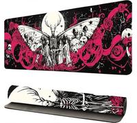 Mousepad, Mauspad XXL Paura Rosa, Gaming Mauspad 40x80cm, Tappetino Scrivania con Base in Gomma Antiscivolo, Migliora precisione e velocità, Mouse Mat con Bordi Cuciti per Computer, PC, Laptop -46555