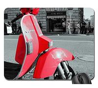 Mousepad, Red Vespa Scooter Moped Street Road Sidewalk Gaming Mousepad Personalizzato Tampone per Mouse Ergonomico Tappetini per Il Mouse da Gioco per Gaming Notebook 25X30Cm