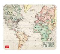 Legami - Tappetino per Mouse, Mousepad, 21x18 cm, Tema Travel, Compatibile con Mouse Ottici, Wireless e Laser, Superficie Antipolvere, Antiriflesso, Pratica e Facile da Pulire, Small