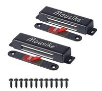 Mousike Fermaporta Magnetico 30KG Forti Magneti per Armadi in Acciaio Inossidabile per Armadio da Cucina Armadio Armadio Chiusura per Porta dell'Armadio (2 Pack, Black)