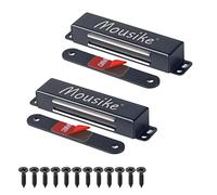 Mousike Serratura Magnetica per Porta Heavy Duty 40KG Magnete per Porta in Acciaio Inossidabile con Forte Serratura Magnetica per Armadio da Cucina Armadio Armadio per Porta (Nero Confezione da 2)