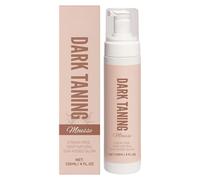 Mousse abbronzante scura, Mousse abbronzante con acido ialuronico e aloe, senza aloni, vegana e cruelty-free, autoabbronzante ad asciugatura rapida, 120 ml, per un colorito bronzeo naturale