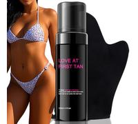 Mousse Autoabbronzante, Self Tanning Foam, autoabbronzante viso e corpo, Autoabbronzante in Mousse scura finta con applicatore a guanto per il corpo,Adatto a Tutti gli Incarnati