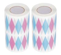 Mousse Cake Collar 8cm x 10m | 2 Pack Food Grade PP Baking Strip | Reusable Patterned Trim Wrap for Mousse Cakes/Desserts/Pastries | Food - Safe & Easy Release (Mousse hard edge-diamond)