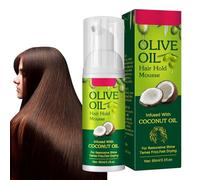 MOUSSE CURLING STYLING Acconciatura - Mousse Arricciatura Di Acconciature Per Capelli Nutrienti | Olio D'oliva In Schiuma Idratante Naturale Tenere Liscio Lunga Durata Perfetta Riccioli Definiti E Luc