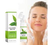 Mousse Detergente Al Tè Verde - Pulizia Profonda, Controllo Del Sebo, Viso Idratante, Riduce Le Linee Sottili, Rinfrescante E Non Seccante(1PCS)