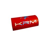 Mousse manubrio moto cross krm pro ride rosso opaco, logo olografico per manubri