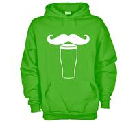 Moustache Felpa KJ331 Cappuccio Hoodie Uomo Guinness il baffo si impregna