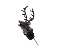 Mousyee Versatori di Vino, Versatori Bottiglie Versatore in Lega di Zinco Forte Tenacità Versatori a Forma di Testa di Cervo Lucidante Vintage Nnon Facile da Arrugginire per 18mm-20mm (Nero)