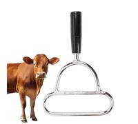 Mouth Gag Horse Cattle Livestock Device, Veterinary Instruments, 1.18 Inches Reusable Stainless Steel Tool, Lightweight Opener Statable Outdoor for Sheep Horse Examination, Silver