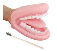 Mouth Puppet - Mouth Hand Puppet | Educational Learning Tool for Teaching Kids Red Color Mouths Puppets for Speech, Include Toothbrush
