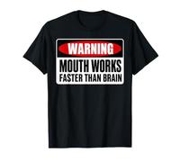 Mouth Works Faster Than Brain Funny Gen Z Yapping Meme Maglietta