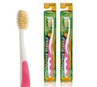 MOUTHWATCHERS Dr Plotkas Extra Soft Kids Toothbrushes Manual Flossing Toothbrushes | Ultra Clean Nano Toothbrushes | 2 Pack - Pink Childrens Toothbrushes