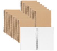 MOUYAT 15 quaderni a quadretti formato A5, a quadretti a spirale, colore marrone, formato A5, per ufficio o diario di viaggio, 120 pagine/60 fogli