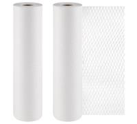 MOUYAT 2 rotoli di carta da imballaggio a nido d'ape, 30 cm x 30 m, colore bianco, rotolo di carta da imballaggio per imballaggi rotoli, traslochi, bianco