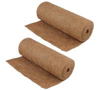 MOUYAT 2 rotoli di rivestimento in cocco naturale da 30,5 x 299,7 cm, marrone da appendere, adatti per cesti di fiori, decorazioni da giardino, tappeti per rettili, tappetini per lucertole