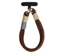 MouyouGlow Lanyard per Telefono Fatta a Mano - Cinturino da Polso Resistente & Durevole con Cordino per Cellulare, Fotocamera, Chiavi - Braccialetto Portatile, Laccio da Polso, Accessorio（Marron）