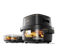 MOVA AEROGLASS AF20 PRO FRIGGITRICE AD ARIA, capacità 4,5 l, Max potenza 1700 W, 8 programmi, da 40 °C a 210 °C, Nero / Oro