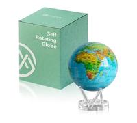 MOVA Globes Blu Oceano con Mappa in Rilievo Prestigio (8,5") | Mappamondo Auto-Rotante a Energia Luminosa |Silenzioso, Senza Batterie né Fili |Decorazione da Scrivania o Idea Regalo Globo Spazio