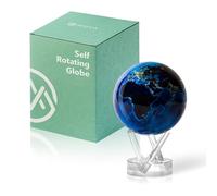 MOVA Globes Erde bei Nacht Classico (4,5") | Mappamondo Auto-Rotante a Energia Luminosa |Silenzioso, Senza Batterie né Fili |Decorazione da Scrivania o Idea Regalo Globo Spazio