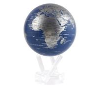MOVA Globes Mappa Blau und Silber del Mondo 6" con Base, Globo Rotante Alimentato a Energia Solare, Regalo Unico e Decorazione per Casa o Scrivania