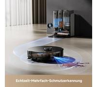 Mova Robot aspirapolvere Z50 Ultra con efficace mocio autopulente a 36 °C, aspirazione potente da 19000 Pa e rilevamento dello sporco multiplo in tempo reale