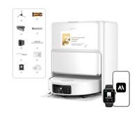 Mova Z60 Ultra Roller Standalone Robot Aspirapolvere, 26000 Pa, Lavaggio HydroForce, Tecnologia MaxiReach e AutoShield, Radar Sollevabile FlexScope, Triplo Meccanismo Antigroviglio