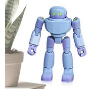 Movable Joints Robot Action Figure, Fidget Toy with Collectible Play Style, Lifestyle Accessories for Kids Ages 4+, Household Gadgets for Home Shelf Bookcase Cabinet Living Room Party Family Display