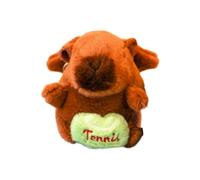 (Movable wings brown) Plush Capybara Keychain Lovely Pendant Keyring Hangings Ornament Key Holder Backpack Handbag Charm for Girls Women